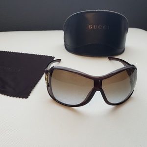 Gucci brown horsebit sunglasses